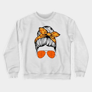 Basket ball Mom With Sunglasses Crewneck Sweatshirt